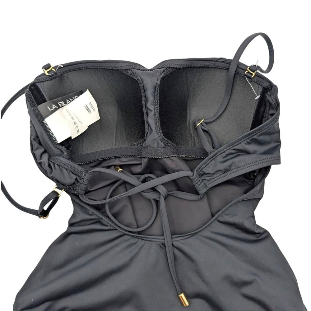 La Blanca Women's Island Goddess Lingerie One Piece Swimsuit Black Size 4 - Picture 9 of 10